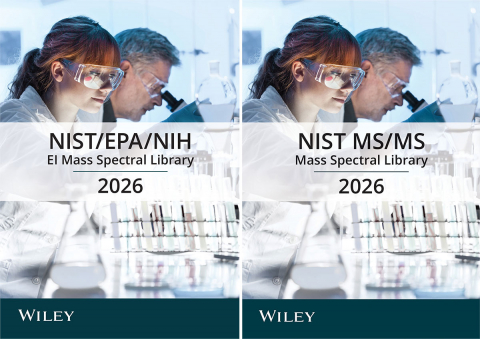 와일리, 다양한 기기 맞춤형 포맷의 ‘NIST 질량 스펙트럼 라이브러리 2026’ 출시 3만5000개 이상의 신규 화합물이 추가된 NIST EI 라이브러리와 320만 개 이상의 M