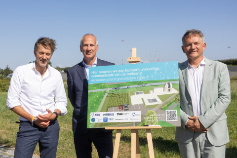 Breaking the ground of the EAGLE-1 Optical Ground Station, Municipality of Noordwijk, the Netherland