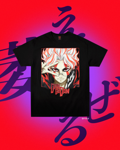 단다단(DAN DA DAN) × 긱스 룰 실크스크린 프린팅 티셔츠(GEEKS RULE SILKSCREEN PRINTING T SHIRT) ‘Okarun’(©龍幸伸／集英社·ダンダダン