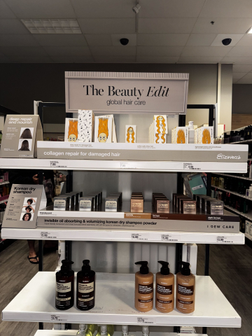 미국 타깃(Target)의 글로벌 헤어케어 큐레이션 ‘더 뷰티 에디트(The Beauty Edit)’에 마련된 미미박스의 헤어케어 브랜드 아이듀케어(I Dew Care) ‘탭 시크