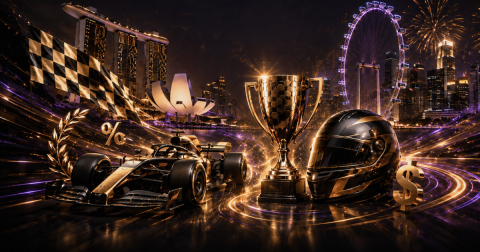 Xlence ‘F1 Singapore GP Trading Competition’ F1 레이싱카와 트로피, 헬멧이 싱가포르 마리나베이 샌즈·아트사이언스 뮤지엄 야경과 어우러져 이번 