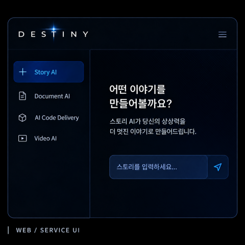 데스티니 AI 서비스 콘셉트 이미지