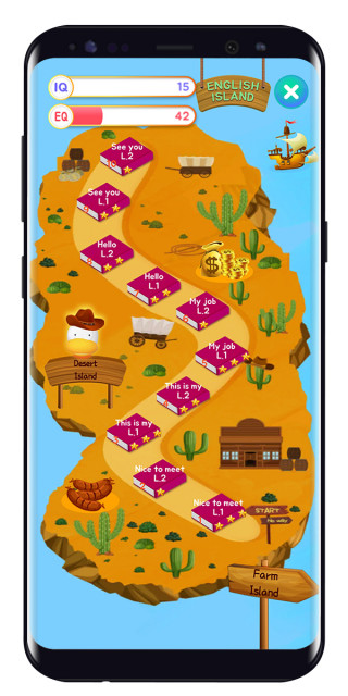 더플랜지가 구글 스토어에 출시한 초등 영어회화 앱 ‘오딩가 잉글리시’ 힌디어 버전