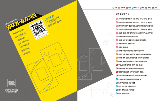 공무원,공공기관을 위한 양성평등 교육 콘텐츠 모음(한국양성평등교육진흥원 제공)