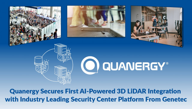 쿼너지가 제네텍의 업계 선도적 보안 센터 플랫폼에 AI 기반 3D 라이다 통합을 최초로 완료했다