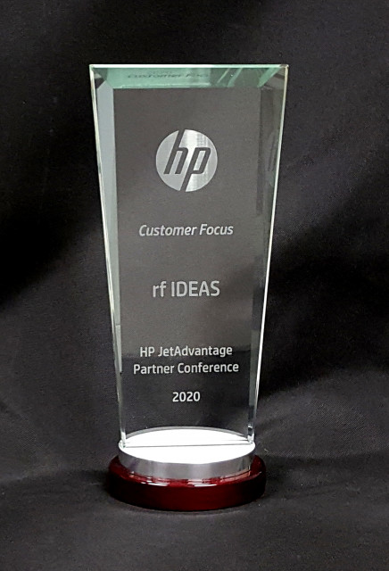 rf IDEAS wins the HP® JetAdvantage 2020 Partner Award for Customer Focus