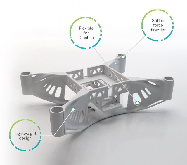 Quadcopter drone frame-crop