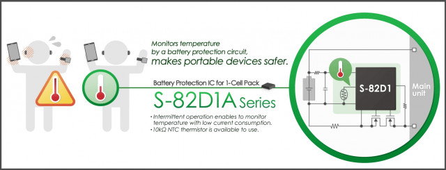 ABLIC Launches a Battery Protection IC for 1-Cell Pack S-82D1A Series