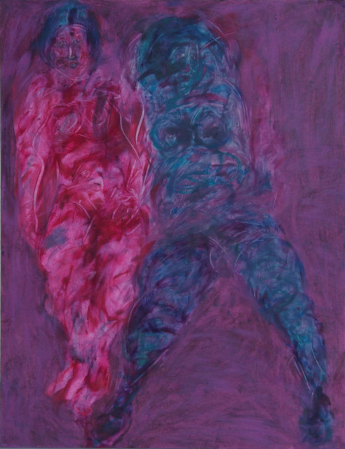 김영미, 두 여인, Two Women, 2020, Oil on Paper, 43.5x34.0cm