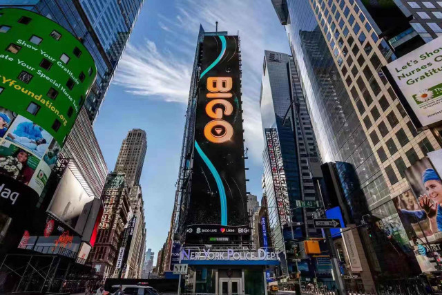 비고라이브(BIGO LIVE) in 뉴욕 타임스스퀘어