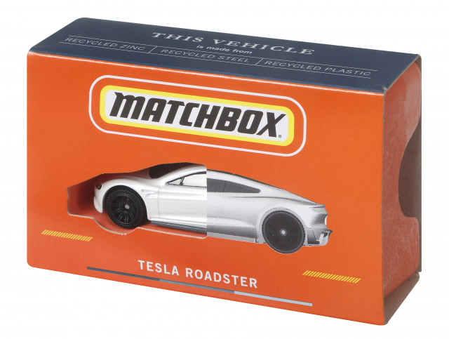 Mattel Unveils First-of-its-Kind, CarbonNeutral® Matchbox® Tesla Roadster Die-cast Vehicle Made from...