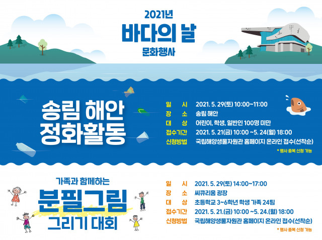 2021년 국립해양생물자원관 바다의 날 기념 문화행사 포스터