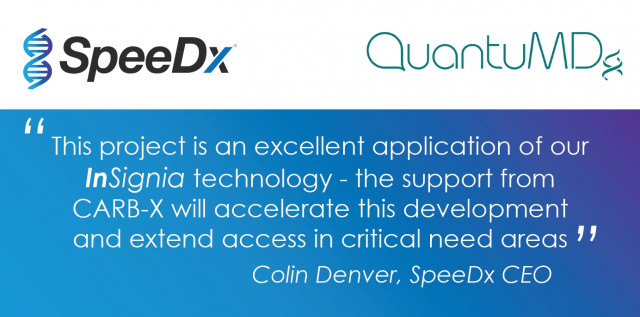 SpeeDx Receives CARB-X Funding to Develop Rapid Point-of-Care Diagnostic
