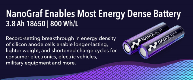 나노그라프가 최고 에너지 밀도의 배터리를 탄생시켰다
