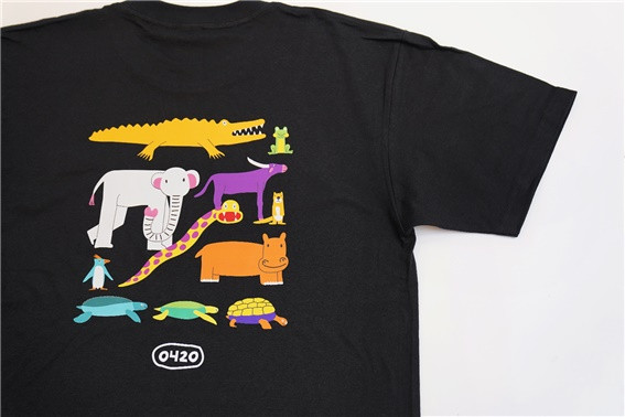 발달장애인 예술가 짜욱작가의 멸종위기동물 티셔츠
