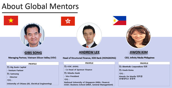 2021 부스트 스타트업 프로그램 글로벌 IR & 네트워킹 데이 베트남, 홍콩, 필리핀 3개국 멘토 소개
