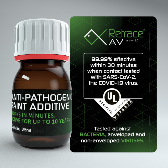 Retrace AV Launches New Paint Product That Destroys SARS-CoV-2, the COVID-19 Virus Within 30 Minutes