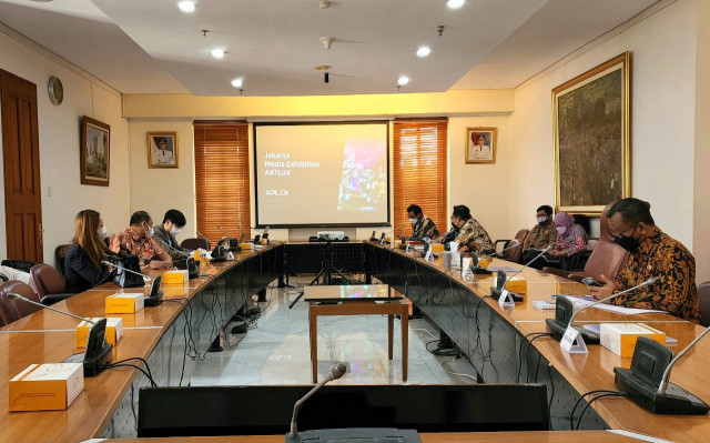 브이플렉스가 인도네시아 자카르타 주정부와 인도네시아 디지털박물관과 미디어아트 박물관 설립을 위한 사업 설명회를 개최했다