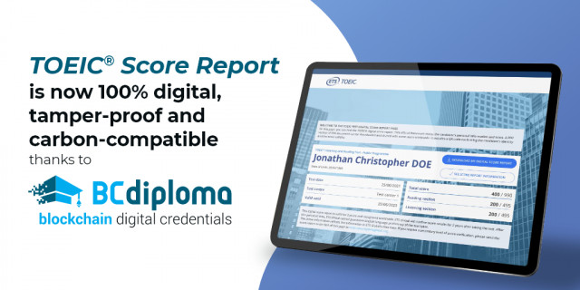 BCdiploma and ETS Global join forces to digitise TOEIC® score reports for use in Europe