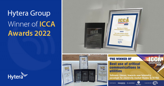 Hytera Group Harvests Five Prestigious ICCA Awards for Innovations and Market Excellence
