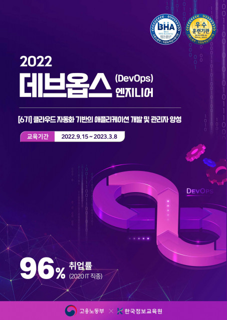 한국정보교육원이 2022년도 하반기 클라우드 데브옵스 엔지니어 교육 과정을 강화한다