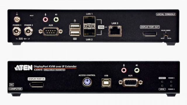 에이텐은 5K 대응 DisplayPort KVM over IP 연장기 KX9970 T 제품을 출시했다