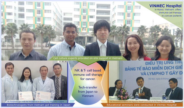 Autologous immune-cell therapy, practiced in Japan, now helping Vinmec Hospital, treat cancer patients in Hanoi, Vietnam, after technology transfer by GN Corporation