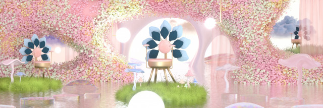카바랩 아트 오브제 ‘Bloom Chair’ (3d media artwork, Shuk)