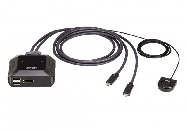 에이텐은 최대 2개의 USB-C 단말기를 연결해 제어할 수 있는 2포트 USB-C 4K DisplayPort KVM 스위치 US3312 출시를 예고했다