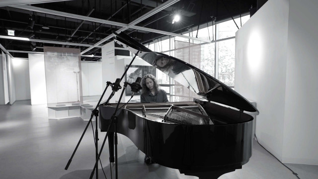 피아니스트 문용의 다섯 번째 ‘연결공간’ 온택트 뮤지엄 콘서트 장면(사진=유영균)