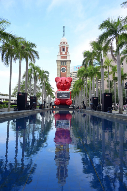 “TICK TOCK, TICK TOCK” Outdoor Public Art Exhibition Giant 8-Metre-Tall Gummy Bear Sculpture at the ...