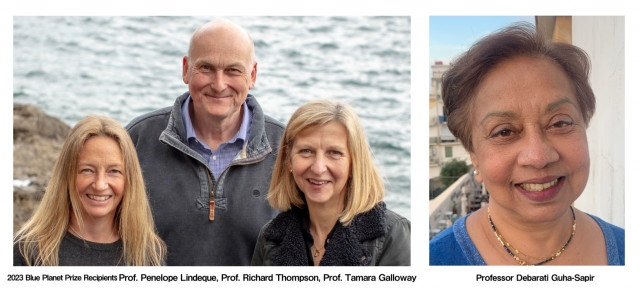 2023 recipients: (1) Prof. Penelope Lindeque, Prof. Richard Thompson, Prof. Tamara Galloway (2) Prof...