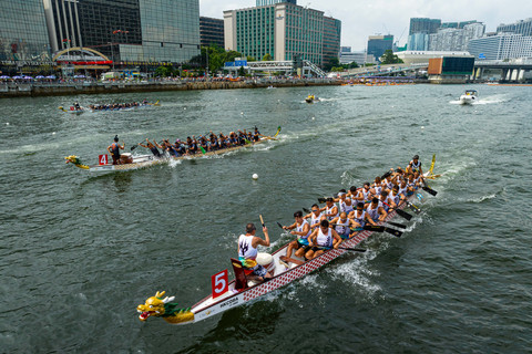 More than 160 teams of about 4,000 dragon boat athletes from ten countries and regions participate i...