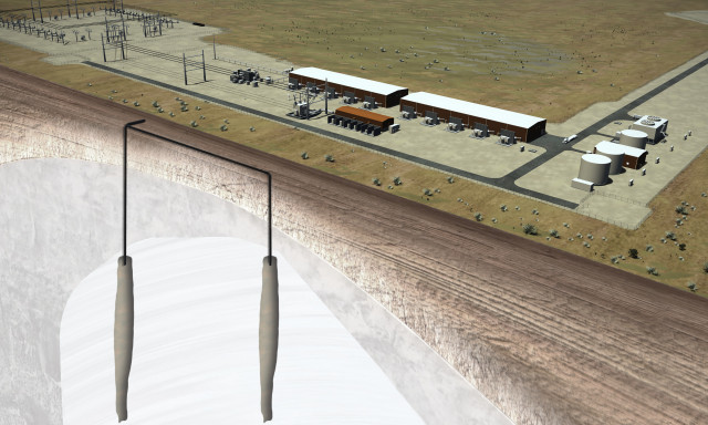 Rendering of Advanced Clean Energy Storage Salt Caverns: The Advanced Clean Energy Storage project is one of the largest clean hydrogen projects globally to have reached financial close. (Rendering Credit: Mitsubishi Power)