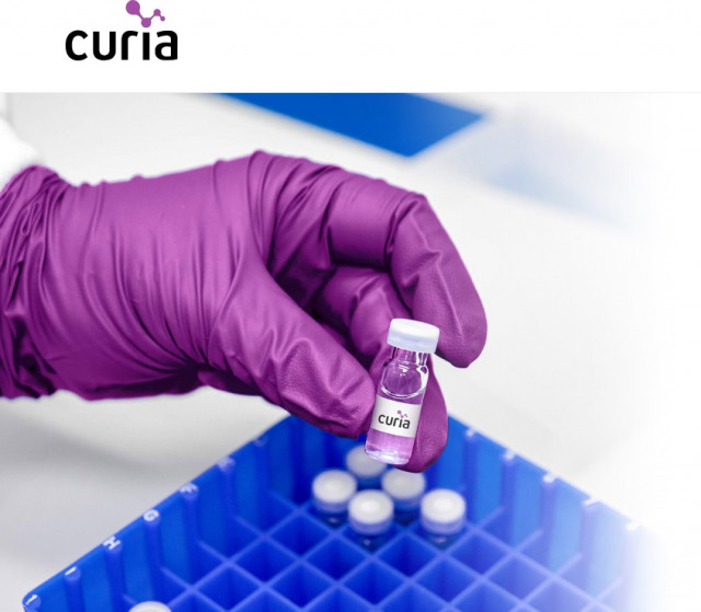 Curia는 제약사 및 바이오제약사 고객을 대상으로 R&D부터 상업 생산에 이르기까지 다양한 제품과 서비스를 제공한다