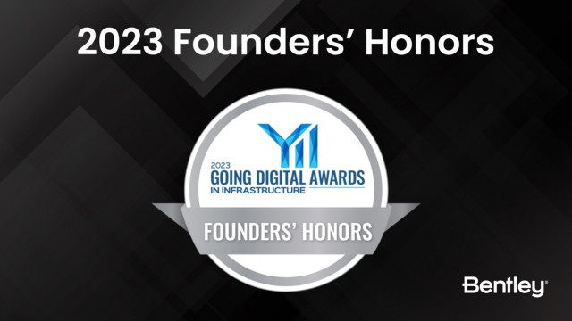 During the 2023 Year in Infrastructure and Going Digital Awards event, 15 projects were recognized for Founders’ Honors. (Graphic: Business Wire)