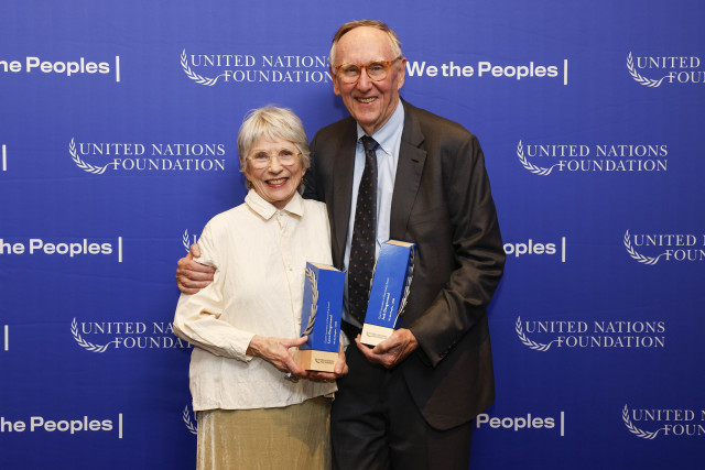 Jack and Laura Dangermond Honored with Goal 17 Innovation in Partnership Award