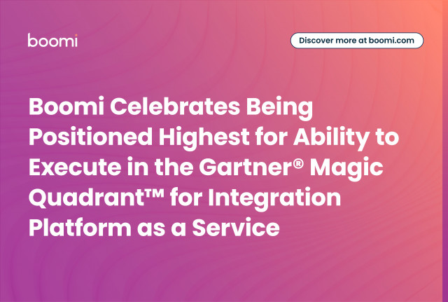Boomi Celebrates Being Positioned Highest for Ability to Execute in the Gartner® Magic Quadrant™ for Integration Platform as a Service (Graphic: Business Wire)