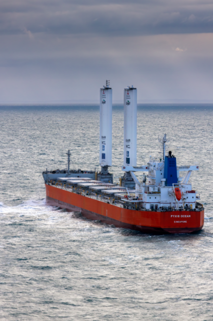 Pyxis Ocean sailing through the English Channel from Spain to Amsterdam, March 2024 (Photo: Business Wire)