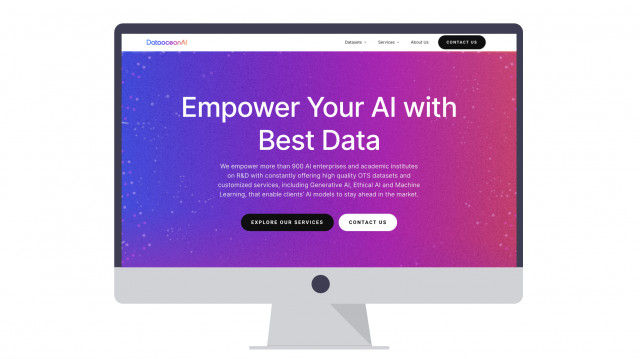 Dataocean AI&#039;s New Website (Graphic: Business Wire)
