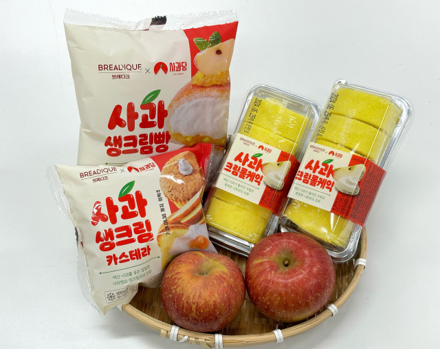 GS25 브레디크X사과당 상품(사과생크림빵, 사과생크림카스테라, 사과크림롤케익)