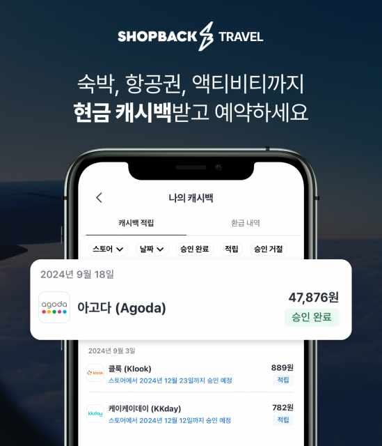 샵백코리아의 여행 스토어 이용 고객이 전년 대비 2배 이상 증가했다