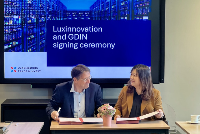 GDIN이 룩셈부르크 혁신기술기업 육성기관 Luxinnovation과 양국 기술협력 증진 및 혁신생태계 교류 강화를 위해 전략적 업무협약을 맺었다
