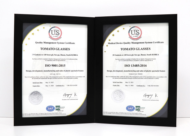 ISO 9001, ISO 13485 인증서