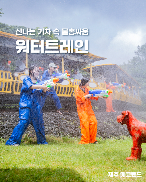 제주 곶자왈 숲속 물총 배틀