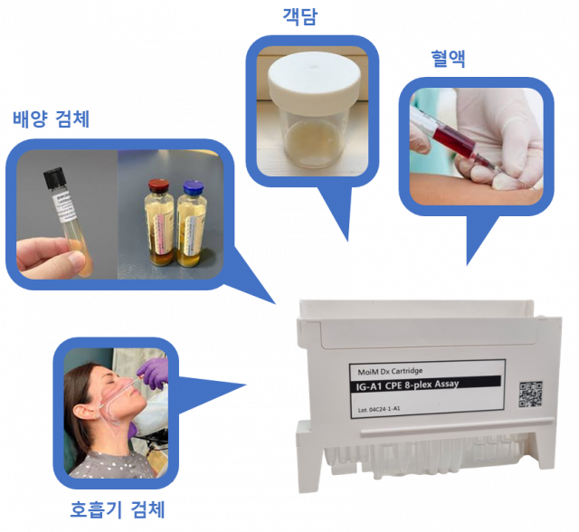 다양한 검체를 전처리 없이 즉시 검사 가능한 MoiM Detection kit 카트리지(제공=아이젠텍)