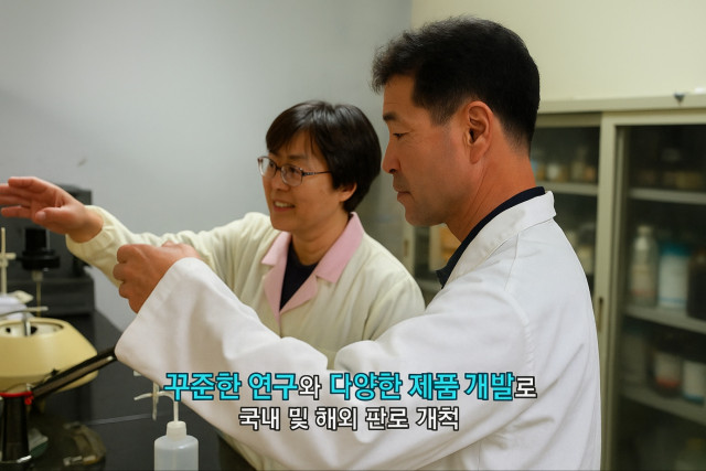 에스에프코리아 방승한 소장(오른쪽)이 시제품을 제조하고 있다(제공=에스에프코리아)
