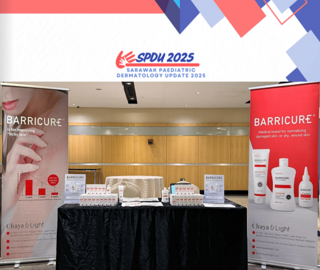 BARRICURE booth at SPDU 2025, Imperial Hotel Kuching, Malaysia