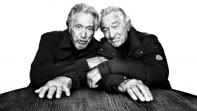 Al Pacino and Robert De Niro star in Moncler’s Warmer Together campaign. Courtesy of Moncler