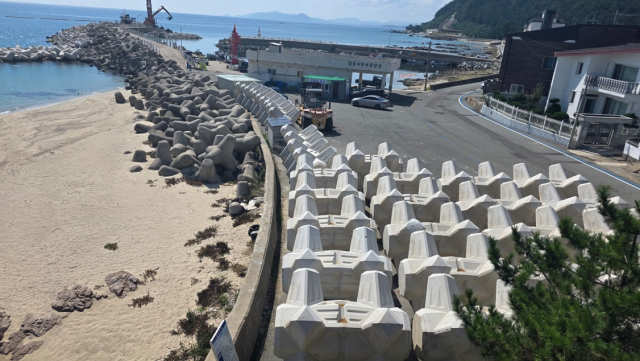 ‘파랑유도가 가능한 소파블록(K-CONE)’ 현장 거치